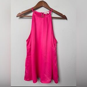 NWT BODEN Strappy Halterneck Satin Blouse Top in Watermelon‎ Pink Size 10/Medium